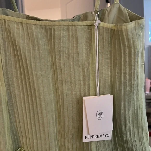 Bambini Green Spaghetti Strap mini Dress - Picture 7 of 11